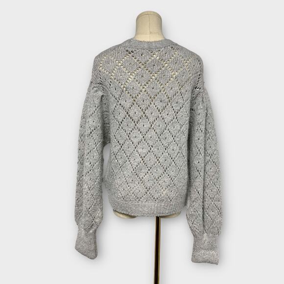 Anthropologie Maeve Eyelet Knit Cardigan Size Small - Picture 3 of 9